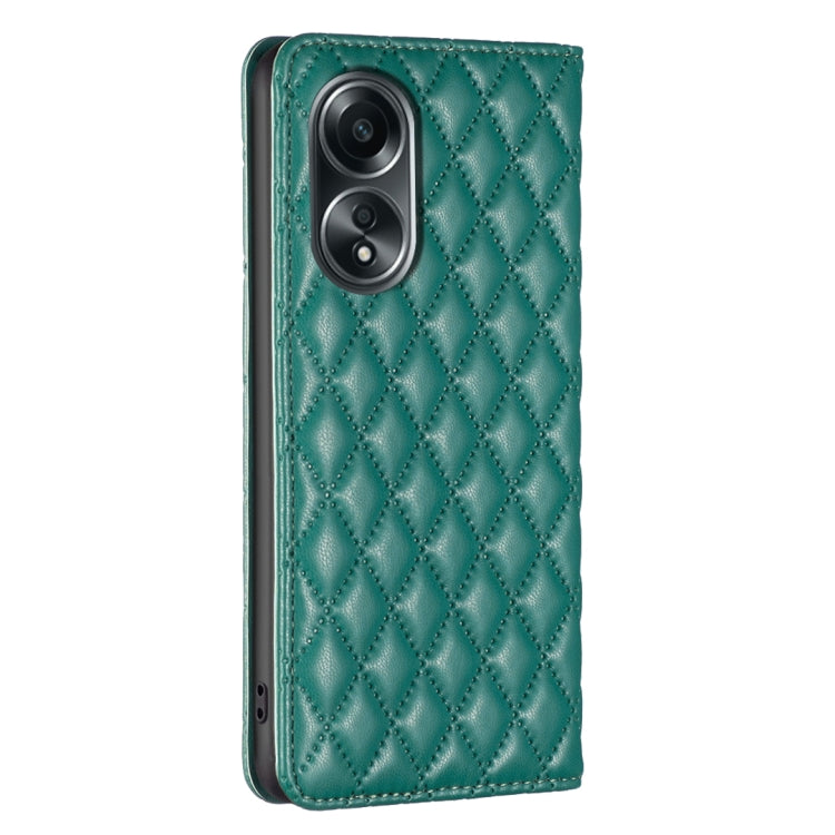 For OPPO A58 4G / A98 5G Diamond Lattice Magnetic Leather Flip Phone Case