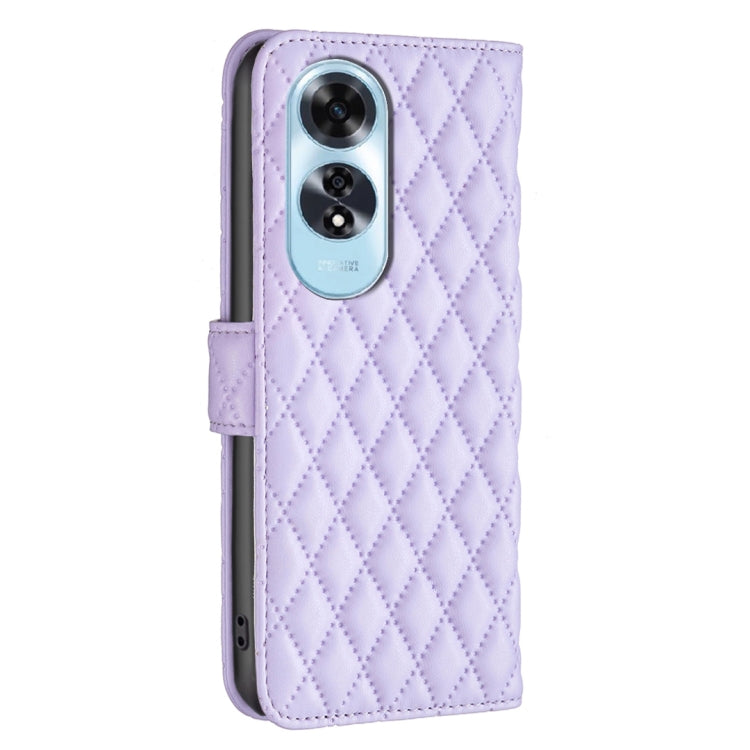 For OPPO A60 Diamond Lattice Wallet Leather Flip Phone Case