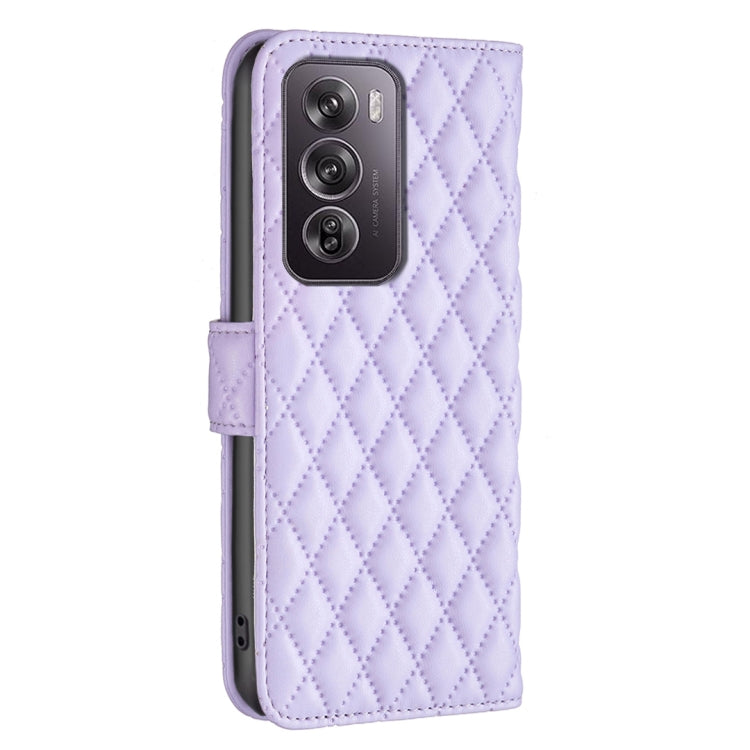 For OPPO Reno12 Pro Global Diamond Lattice Wallet Leather Flip Phone Case