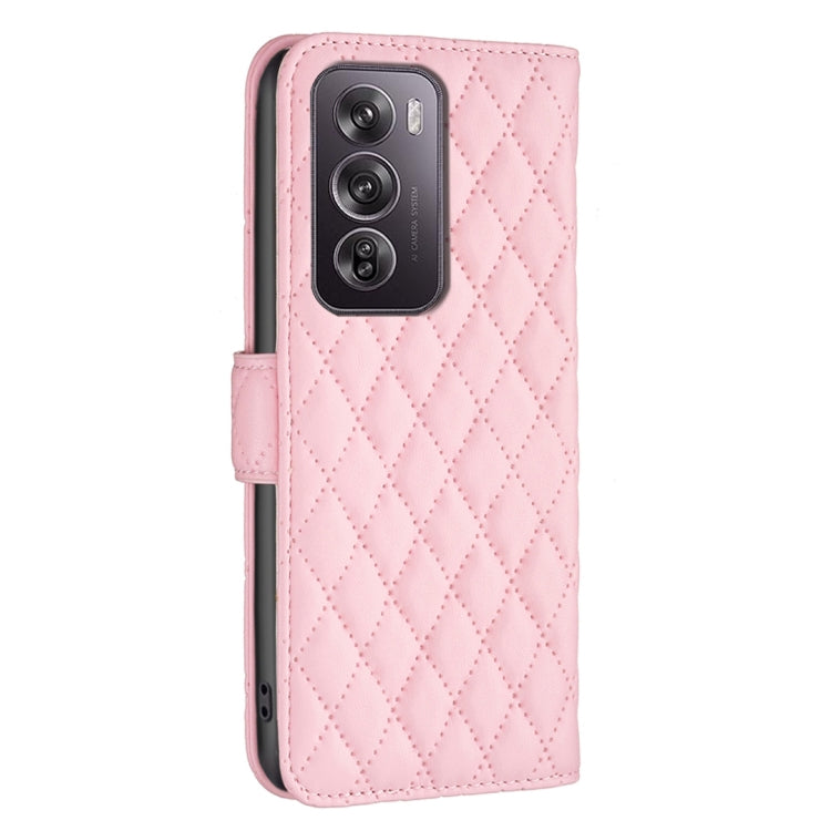 For OPPO Reno12 Pro Global Diamond Lattice Wallet Leather Flip Phone Case