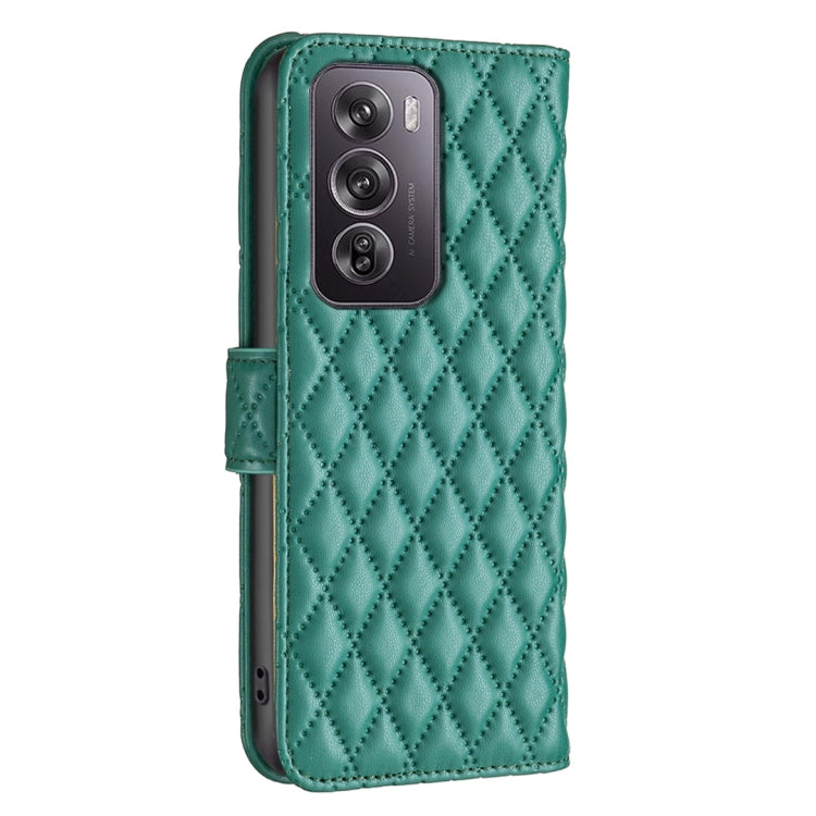 For OPPO Reno12 Pro Global Diamond Lattice Wallet Leather Flip Phone Case