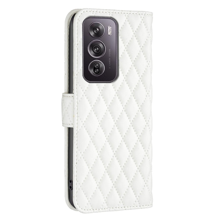 For OPPO Reno12 Pro Global Diamond Lattice Wallet Leather Flip Phone Case
