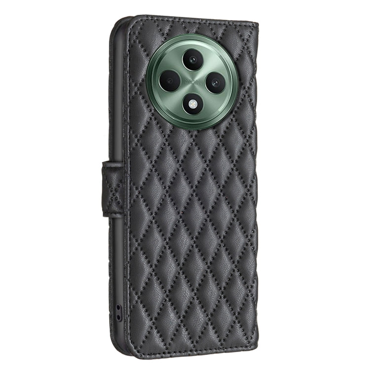 For OPPO Reno12 F 5G Diamond Lattice Wallet Leather Flip Phone Case