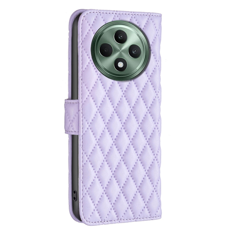 For OPPO Reno12 F 5G Diamond Lattice Wallet Leather Flip Phone Case