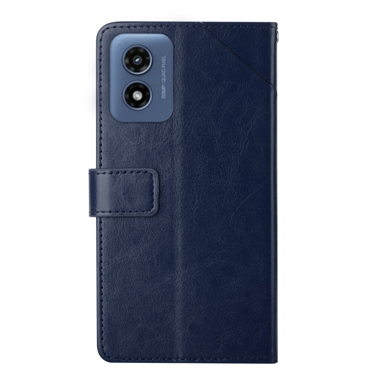 For Motorola Moto E14 HT01 Y-shaped Pattern Flip Leather Phone Case