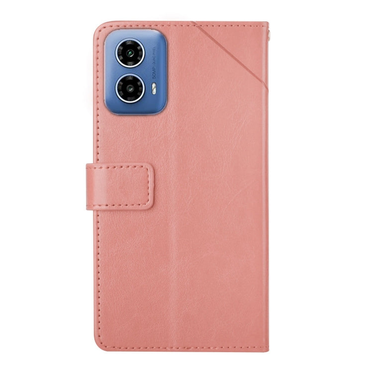 For Motorola Moto G85 5G HT01 Y-shaped Pattern Flip Leather Phone Case