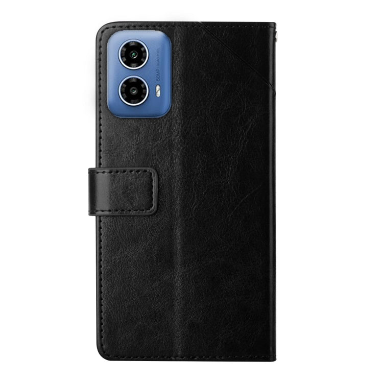For Motorola Moto G85 5G HT01 Y-shaped Pattern Flip Leather Phone Case