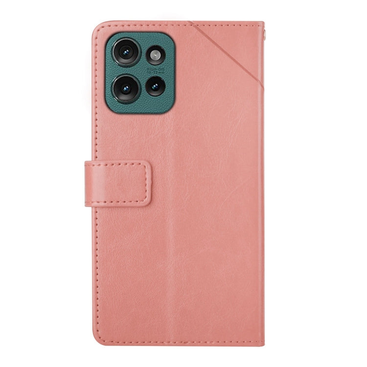For Motorola Moto G Play 2025 / G Power 2025 HT01 Y-shaped Pattern Flip Leather Phone Case