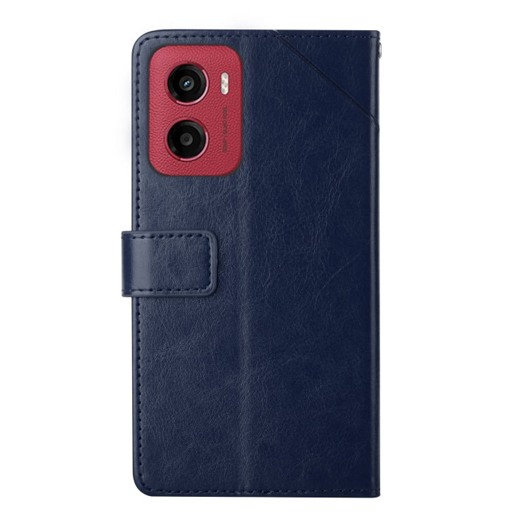 For Motorola Moto G05 HT01 Y-shaped Pattern Flip Leather Phone Case