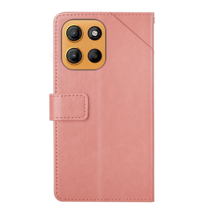 For Motorola Moto G Stylus 5G 2025 HT01 Y-shaped Pattern Flip Leather Phone Case