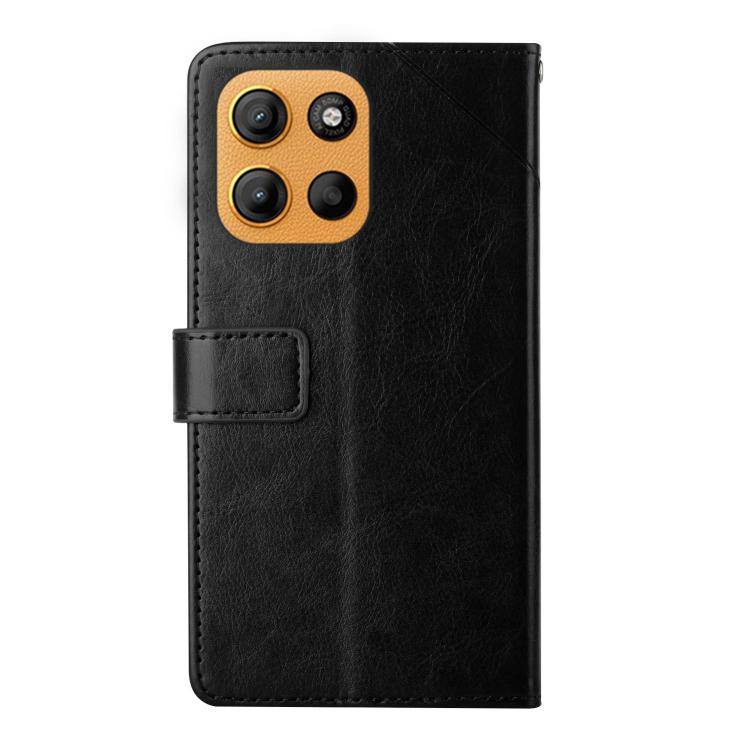 For Motorola Moto G Stylus 5G 2025 HT01 Y-shaped Pattern Flip Leather Phone Case