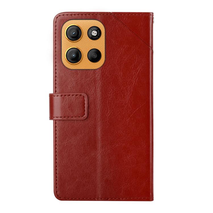 For Motorola Moto G Stylus 5G 2025 HT01 Y-shaped Pattern Flip Leather Phone Case