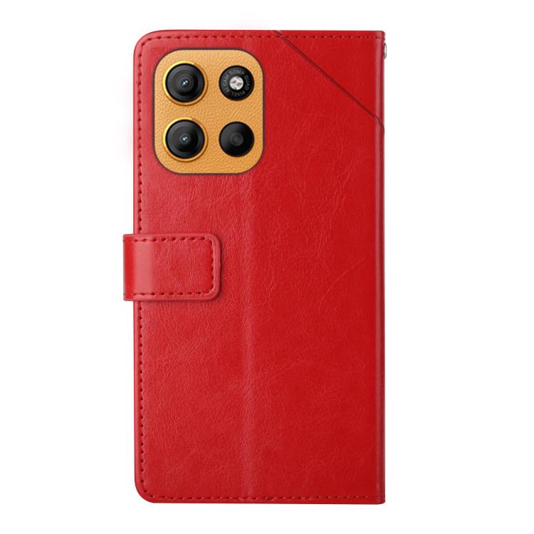 For Motorola Moto G Stylus 5G 2025 HT01 Y-shaped Pattern Flip Leather Phone Case