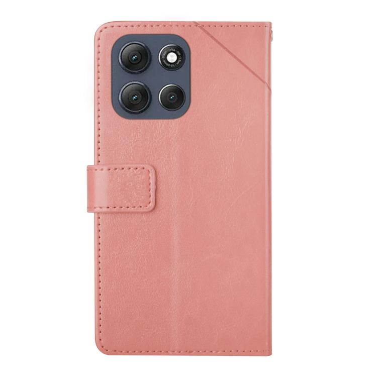 For Motorola Moto G56 5G HT01 Y-shaped Pattern Flip Leather Phone Case