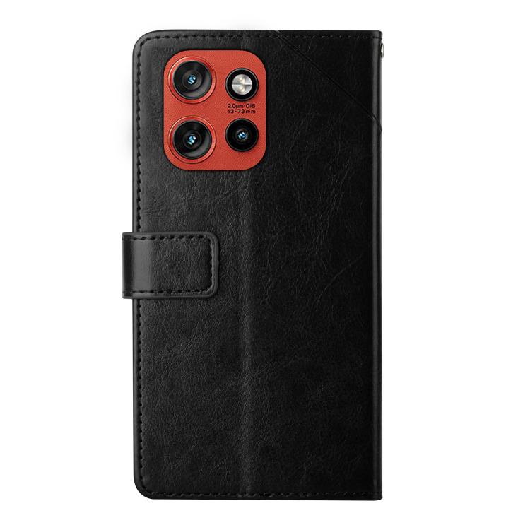 For Motorola Edge 60 Neo 5G HT01 Y-shaped Pattern Flip Leather Phone Case
