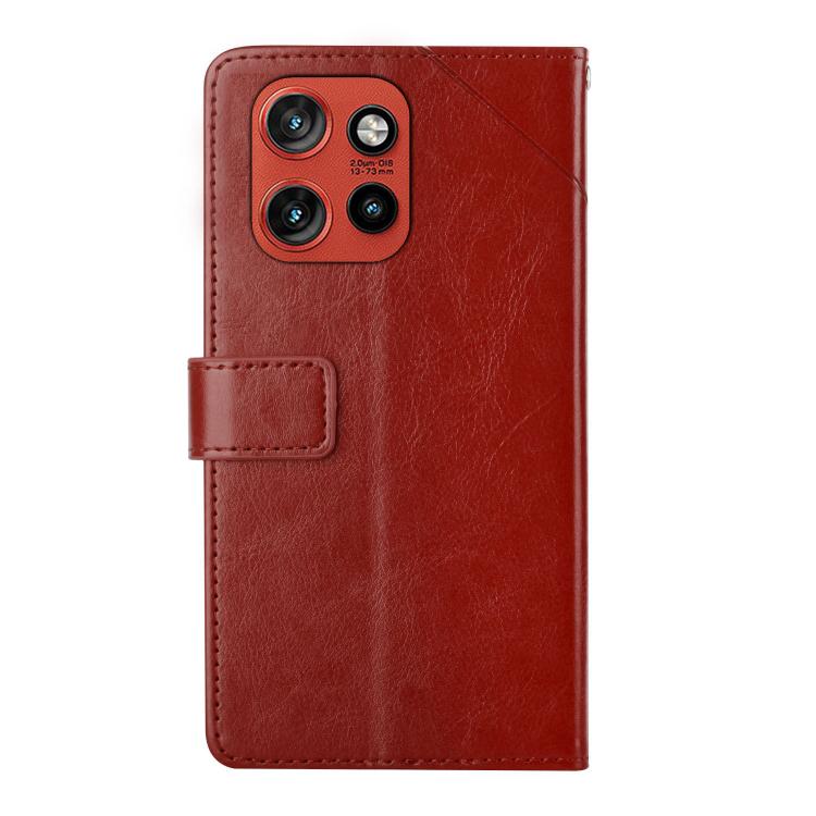 For Motorola Edge 60 Neo 5G HT01 Y-shaped Pattern Flip Leather Phone Case