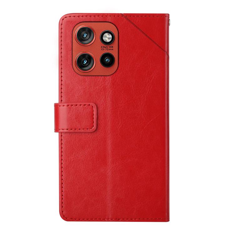 For Motorola Edge 60 Neo 5G HT01 Y-shaped Pattern Flip Leather Phone Case