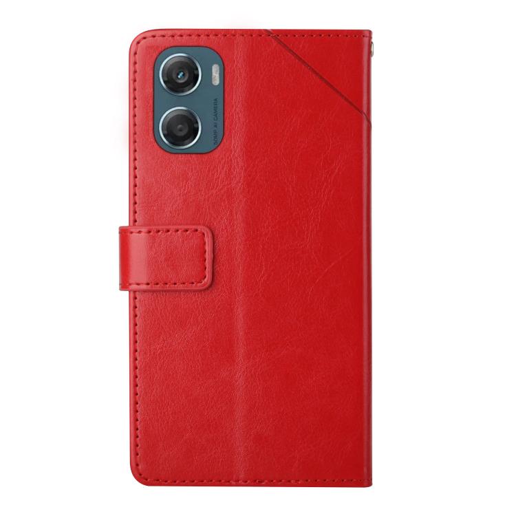 For Motorola Moto G06 4G HT01 Y-shaped Pattern Flip Leather Phone Case