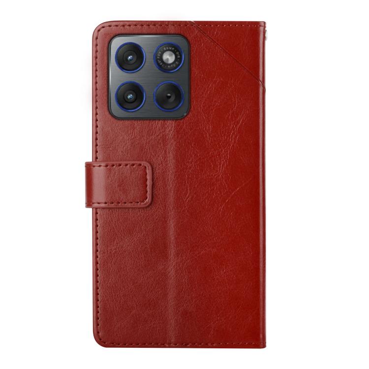 For Motorola Edge 70 5G Global HT01 Y-shaped Pattern Flip Leather Phone Case