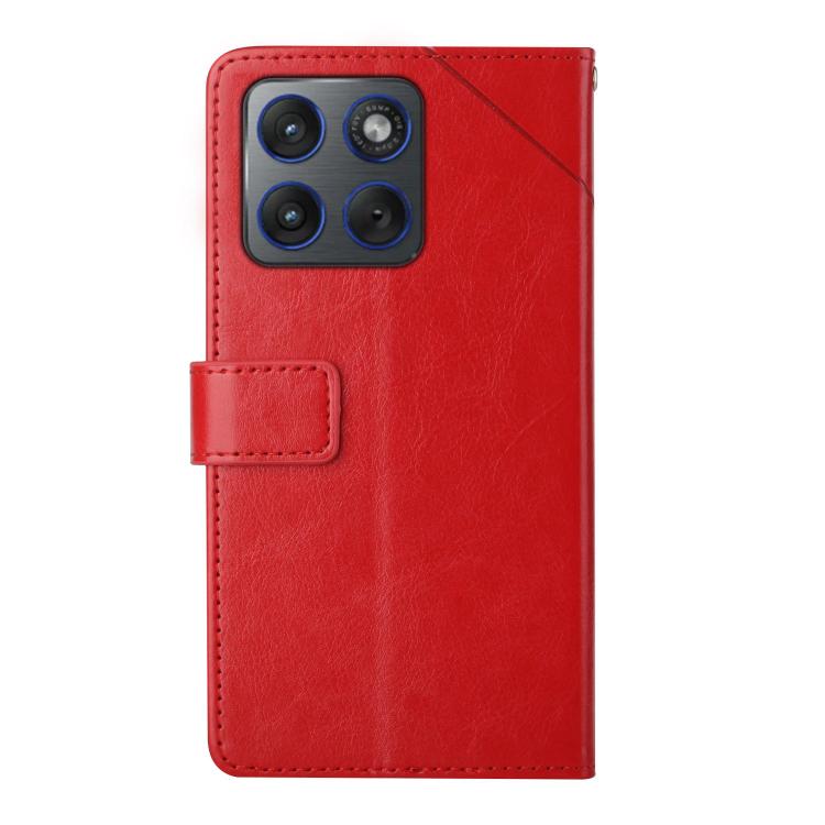 For Motorola Edge 70 5G Global HT01 Y-shaped Pattern Flip Leather Phone Case