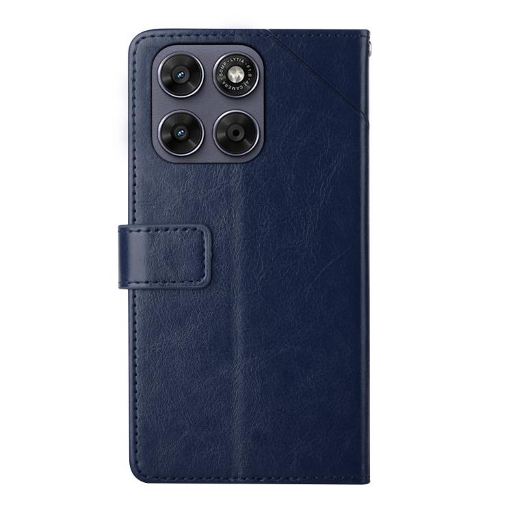 For Motorola Moto G37 5G HT01 Y-shaped Pattern Flip Leather Phone Case