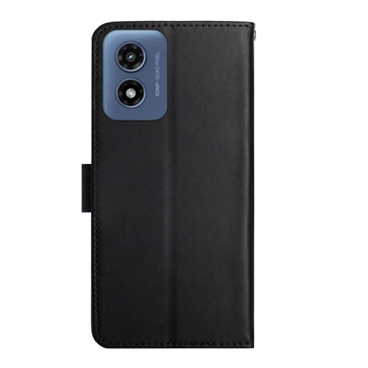 For Motorola Moto E14 Genuine Leather Fingerprint-proof Horizontal Flip Phone Case