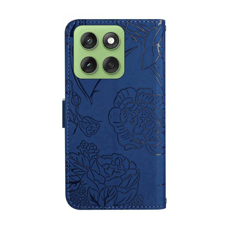 For Motorola Edge 60 5G HT03 Skin Feel Butterfly Embossed Flip Leather Phone Case