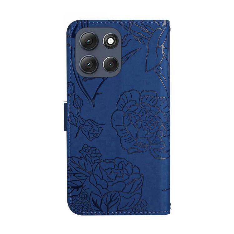 For Motorola Moto G86 5G HT03 Skin Feel Butterfly Embossed Flip Leather Phone Case