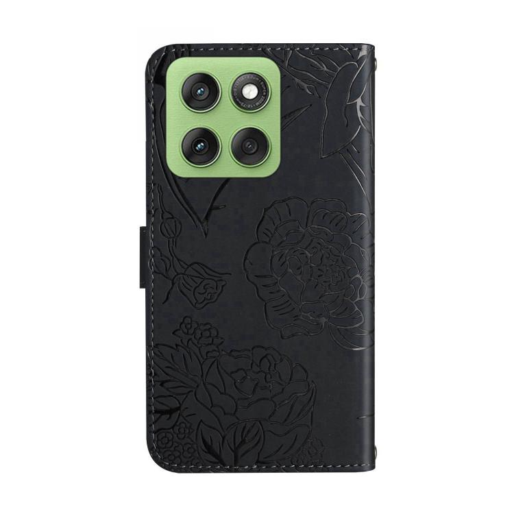For Motorola Edge 60 Pro HT03 Skin Feel Butterfly Embossed Flip Leather Phone Case