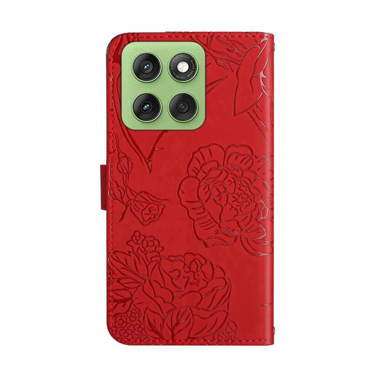 For Motorola Edge 60 Pro HT03 Skin Feel Butterfly Embossed Flip Leather Phone Case