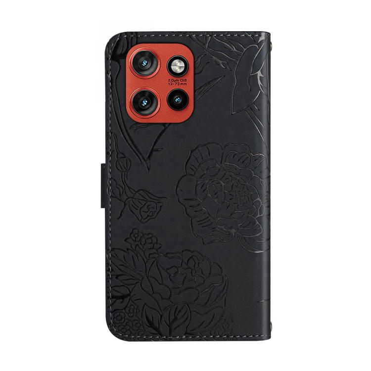 For Motorola Edge 60 Neo 5G HT03 Skin Feel Butterfly Embossed Flip Leather Phone Case