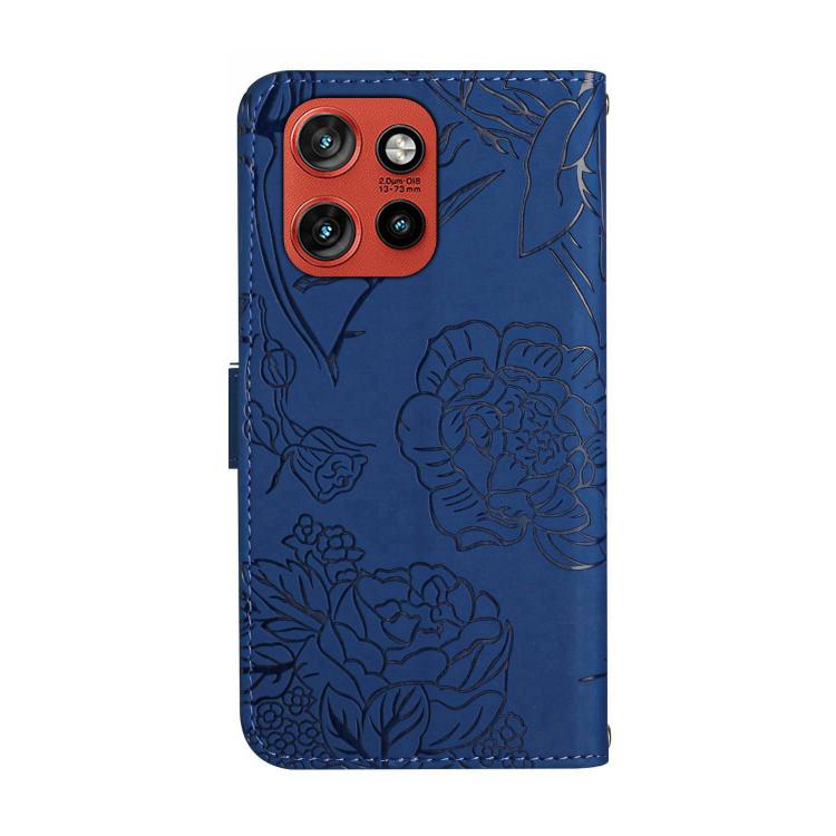 For Motorola Edge 60 Neo 5G HT03 Skin Feel Butterfly Embossed Flip Leather Phone Case