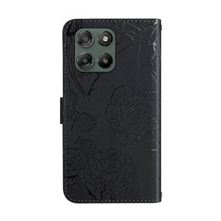 For Motorola Moto G67 Power 5G HT03 Skin Feel Butterfly Embossed Flip Leather Phone Case
