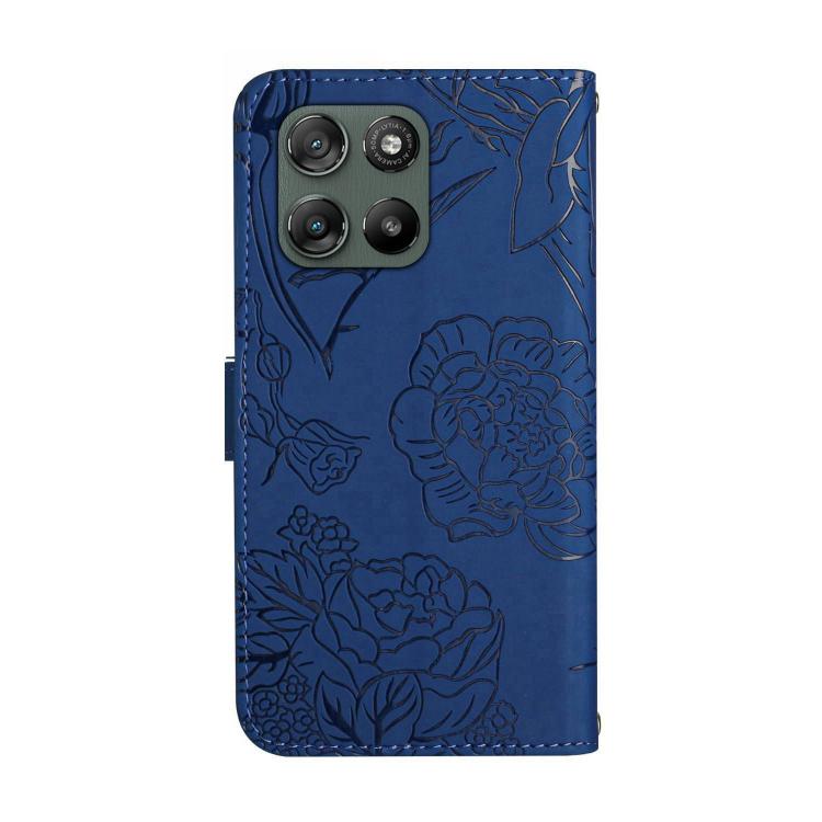 For Motorola Moto G67 Power 5G HT03 Skin Feel Butterfly Embossed Flip Leather Phone Case