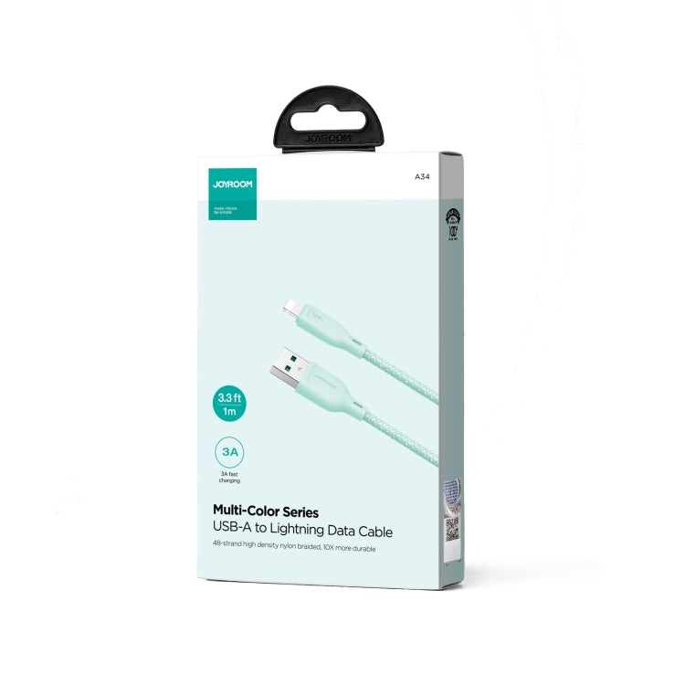 JOYROOM SA34-AL3 3A USB to 8 Pin Fast Charge Data Cable, Length: 1m