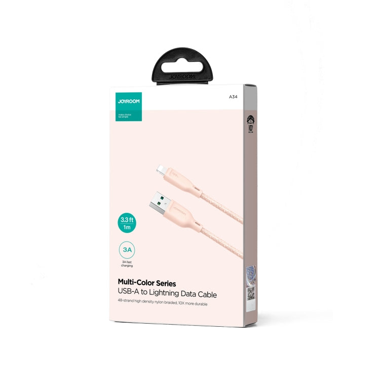 JOYROOM SA34-AL3 3A USB to 8 Pin Fast Charge Data Cable, Length: 1m
