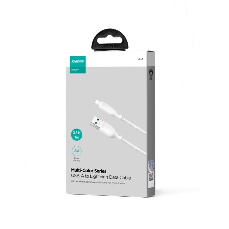 JOYROOM SA34-AL3 3A USB to 8 Pin Fast Charge Data Cable, Length: 1m