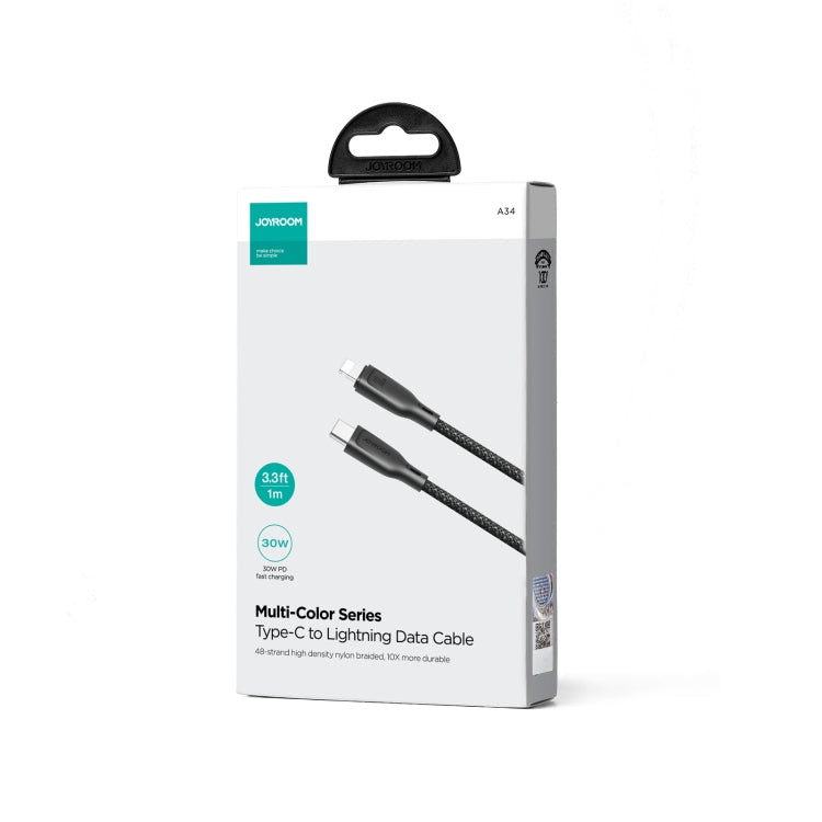 JOYROOM SA34-CL3 30W USB-C/Type-C to 8 Pin Fast Charge Data Cable, Length: 1m