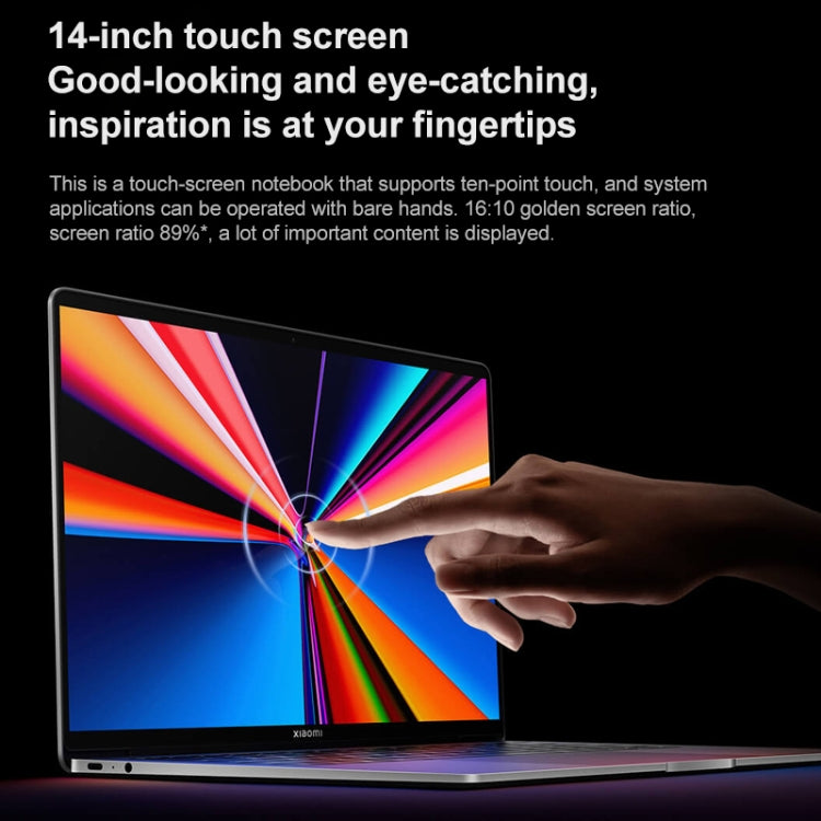 Xiaomi Book Pro 14 2022 Laptop, 16GB+512GB, 14 inch Touch Screen Windows 11 Home Chinese Version, Intel 12th Gen Core i5-1240P Integrated Graphics(Grey)