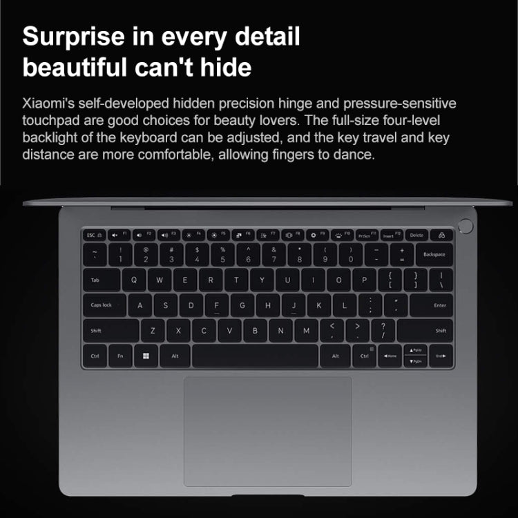 Xiaomi Book Pro 14 2022 Laptop, 16GB+512GB, 14 inch Touch Screen Windows 11 Home Chinese Version, Intel 12th Gen Core i5-1240P Integrated Graphics(Grey)