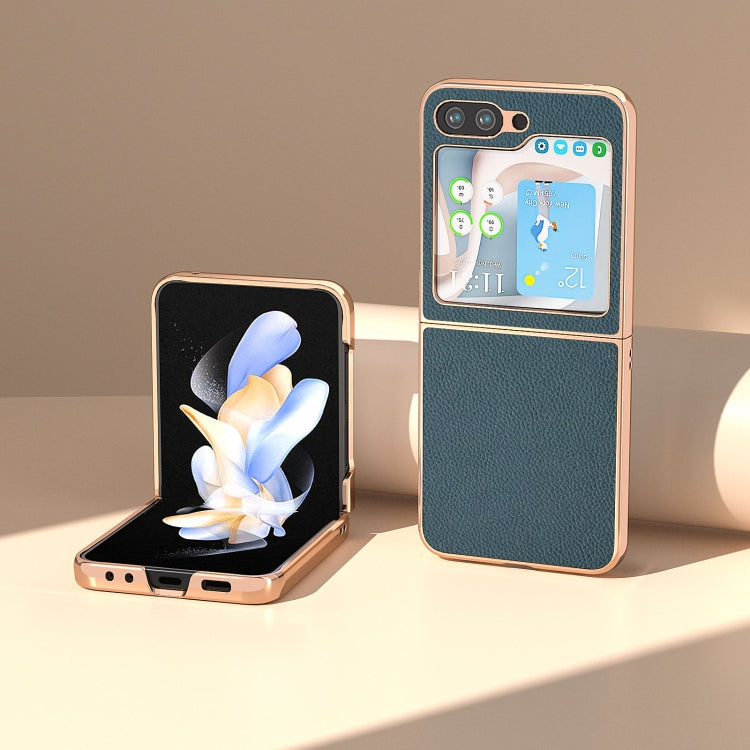 For Samsung Galaxy Z Flip5 Nano Plating Litchi Texture Phone Case