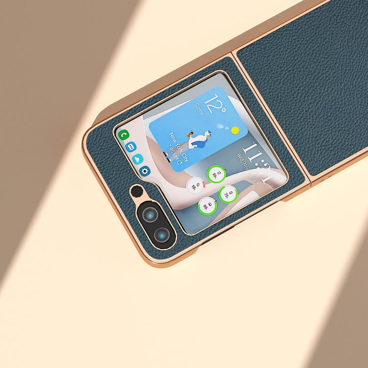 For Samsung Galaxy Z Flip5 Nano Plating Litchi Texture Phone Case