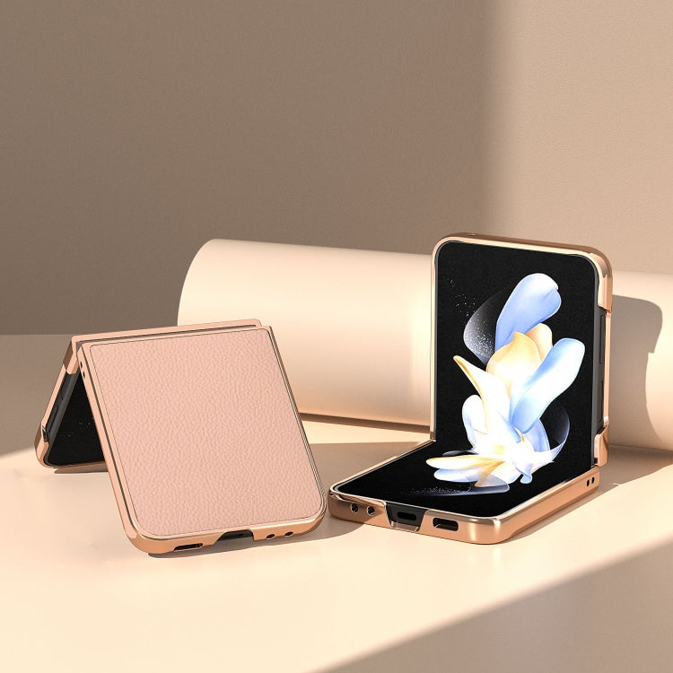 For Samsung Galaxy Z Flip5 Nano Plating Litchi Texture Phone Case