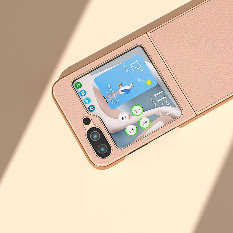 For Samsung Galaxy Z Flip5 Nano Plating Litchi Texture Phone Case