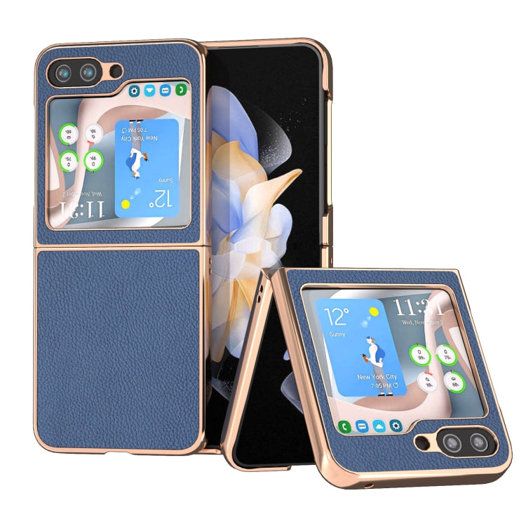 For Samsung Galaxy Z Flip5 Nano Plating Litchi Texture Phone Case