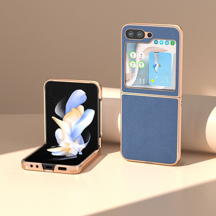 For Samsung Galaxy Z Flip5 Nano Plating Litchi Texture Phone Case