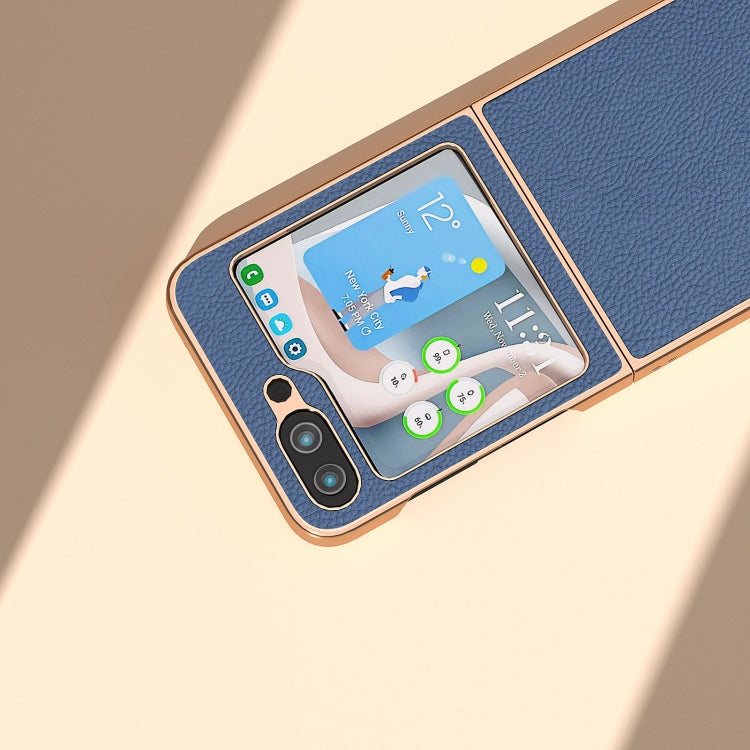 For Samsung Galaxy Z Flip5 Nano Plating Litchi Texture Phone Case