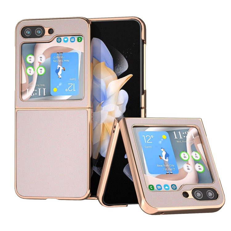 For Samsung Galaxy Z Flip5 Nano Plating Glitter PU Phone Case