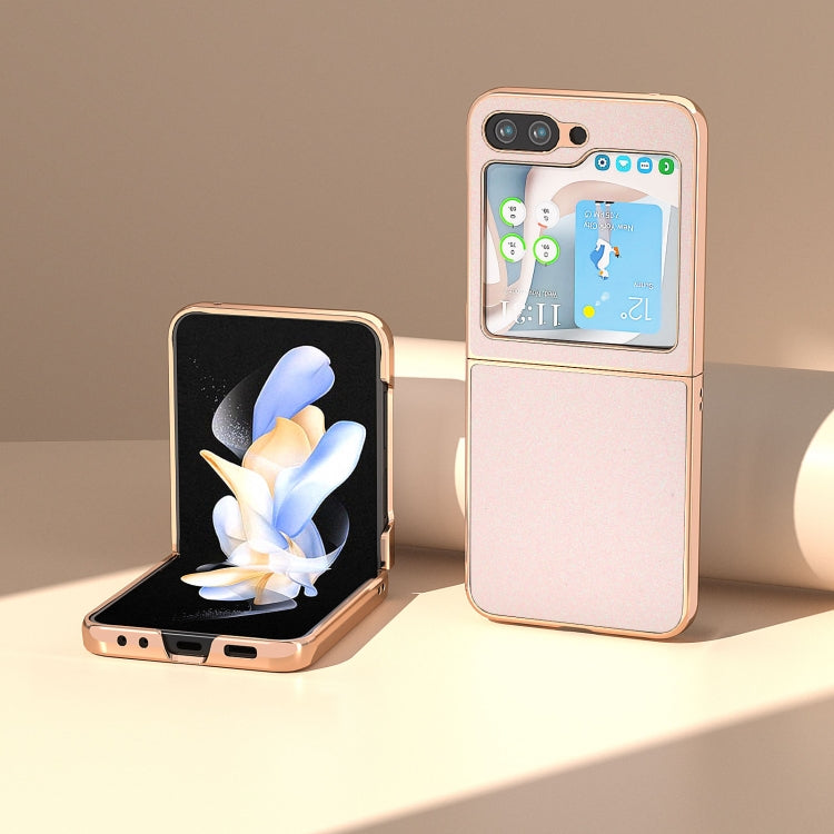 For Samsung Galaxy Z Flip5 Nano Plating Glitter PU Phone Case