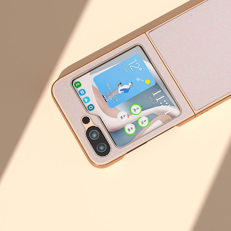 For Samsung Galaxy Z Flip5 Nano Plating Glitter PU Phone Case